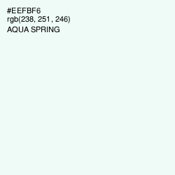 #EEFBF6 - Aqua Spring Color Image